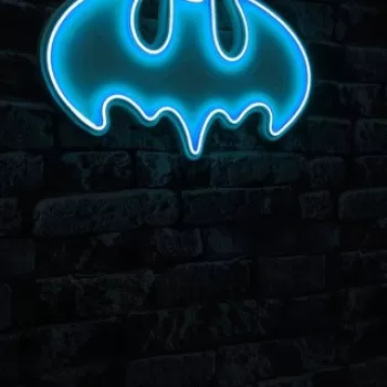 Decoratiune luminoasa LED, Batman Bat Light, Benzi flexibile de neon, DC 12 V, Albastru imagine