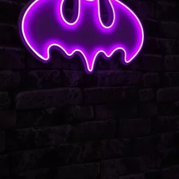 Decoratiune luminoasa LED, Batman Bat Light, Benzi flexibile de neon, DC 12 V, Roz imagine
