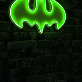 Decoratiune luminoasa LED, Batman Bat Light, Benzi flexibile de neon, DC 12 V, Verde imagine