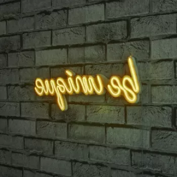 Decoratiune luminoasa LED, Be Unique, Benzi flexibile de neon, DC 12 V, Galben imagine