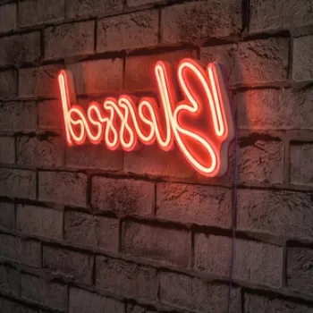 Decoratiune luminoasa LED, Blessed, Benzi flexibile de neon, DC 12 V, Rosu imagine
