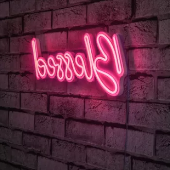 Decoratiune luminoasa LED, Blessed, Benzi flexibile de neon, DC 12 V, Roz imagine