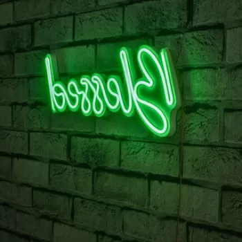 Decoratiune luminoasa LED, Blessed, Benzi flexibile de neon, DC 12 V, Verde imagine