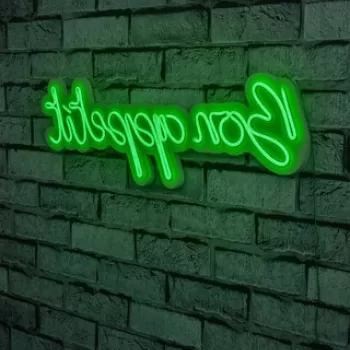 Decoratiune luminoasa LED, Bon Appetit, Benzi flexibile de neon, DC 12 V, Verde imagine