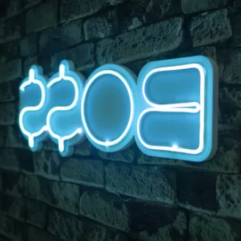 Decoratiune luminoasa LED, BOSS, Benzi flexibile de neon, DC 12 V, Albastru imagine