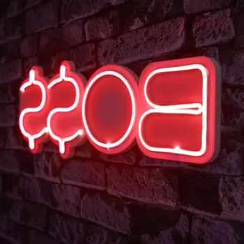 Decoratiune luminoasa LED, BOSS, Benzi flexibile de neon, DC 12 V, Rosu imagine