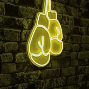 Decoratiune luminoasa LED, Boxer, Benzi flexibile de neon, DC 12 V, Galben imagine