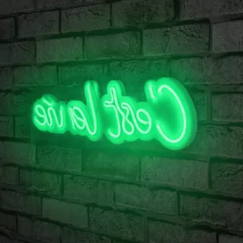 Decoratiune luminoasa LED, C'est La Vie, Benzi flexibile de neon, DC 12 V, Verde imagine