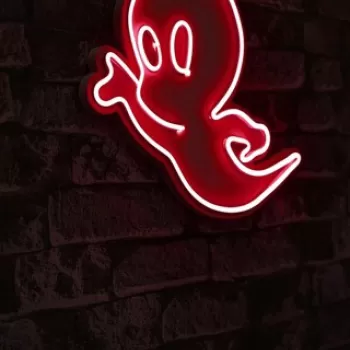 Decoratiune luminoasa LED, Casper The Friendly Ghost, Benzi flexibile de neon, DC 12 V, Rosu imagine