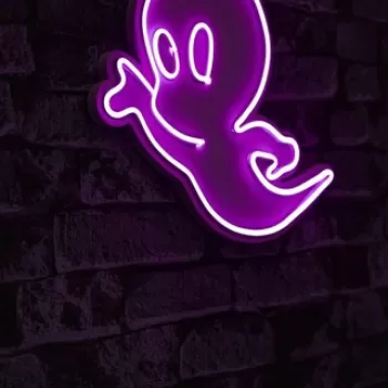 Decoratiune luminoasa LED, Casper The Friendly Ghost, Benzi flexibile de neon, DC 12 V, Roz imagine