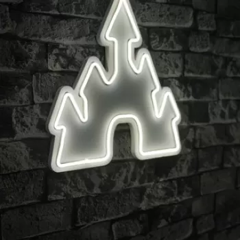 Decoratiune luminoasa LED, Castle, Benzi flexibile de neon, DC 12 V, Alb imagine