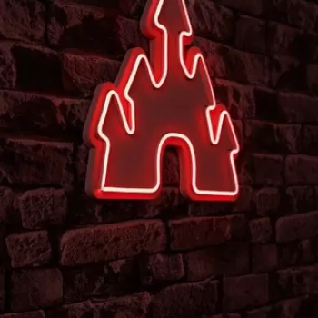 Decoratiune luminoasa LED, Castle, Benzi flexibile de neon, DC 12 V, Alb rosu imagine
