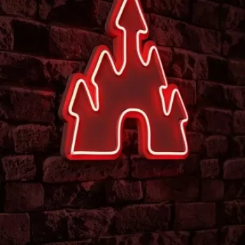 Decoratiune luminoasa LED, Castle, Benzi flexibile de neon, DC 12 V, Rosu imagine