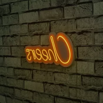 Decoratiune luminoasa LED, Cheers, Benzi flexibile de neon, DC 12 V, Galben imagine
