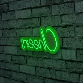 Decoratiune luminoasa LED, Cheers, Benzi flexibile de neon, DC 12 V, Verde imagine