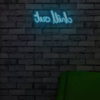 Decoratiune luminoasa LED, Chill Out, Benzi flexibile de neon, DC 12 V, Albastru imagine