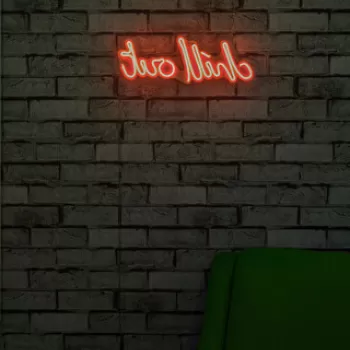 Decoratiune luminoasa LED, Chill Out, Benzi flexibile de neon, DC 12 V, Rosu imagine