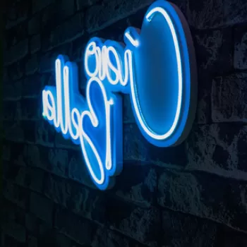 Decoratiune luminoasa LED, Ciao Bella, Benzi flexibile de neon, DC 12 V, Albastru imagine