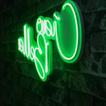 Decoratiune luminoasa LED, Ciao Bella, Benzi flexibile de neon, DC 12 V, Verde imagine