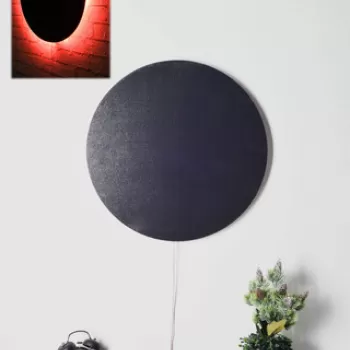 Decoratiune luminoasa LED, Circle, MDF, 60 LED-uri, Rosu imagine
