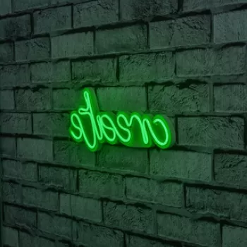Decoratiune luminoasa LED, Create, Benzi flexibile de neon, DC 12 V, Verde imagine