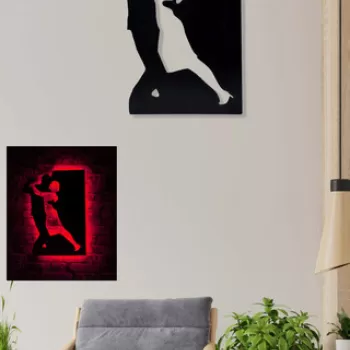 Decoratiune luminoasa LED, Dancing Couple, MDF, 60 LED-uri, Rosu imagine