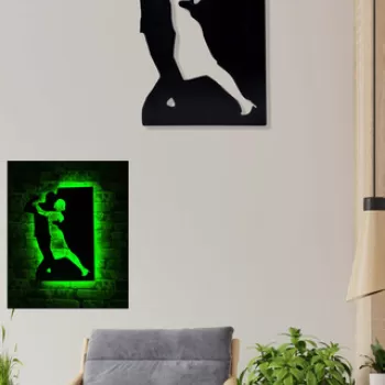 Decoratiune luminoasa LED, Dancing Couple, MDF, 60 LED-uri, Verde imagine