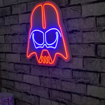Decoratiune luminoasa LED, Darth Vader, Benzi flexibile de neon, DC 12 V, Rosu albastru imagine