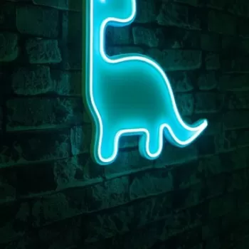 Decoratiune luminoasa LED, Dino the Dinosaur, Benzi flexibile de neon, DC 12 V, Albastru imagine