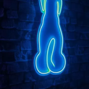 Decoratiune luminoasa LED, Doggy, Benzi flexibile de neon, DC 12 V, Albastru imagine