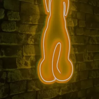 Decoratiune luminoasa LED, Doggy, Benzi flexibile de neon, DC 12 V, Galben imagine