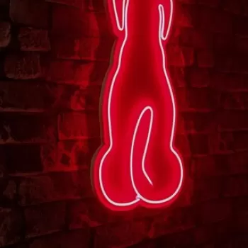 Decoratiune luminoasa LED, Doggy, Benzi flexibile de neon, DC 12 V, Rosu imagine