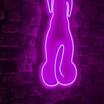 Decoratiune luminoasa LED, Doggy, Benzi flexibile de neon, DC 12 V, Roz imagine