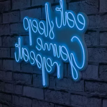 Decoratiune luminoasa LED, eat sleep game repeat, Benzi flexibile de neon, DC 12 V, Albastru imagine