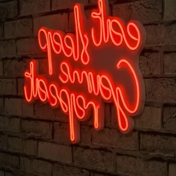 Decoratiune luminoasa LED, eat sleep game repeat, Benzi flexibile de neon, DC 12 V, Rosu imagine