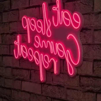 Decoratiune luminoasa LED, eat sleep game repeat, Benzi flexibile de neon, DC 12 V, Roz imagine