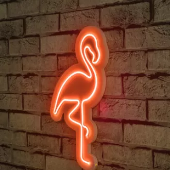 Decoratiune luminoasa LED, Flamingo, Benzi flexibile de neon, DC 12 V, Rosu imagine