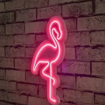 Decoratiune luminoasa LED, Flamingo, Benzi flexibile de neon, DC 12 V, Roz imagine
