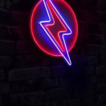 Decoratiune luminoasa LED, Flash, Benzi flexibile de neon, DC 12 V, Rosu albastru imagine