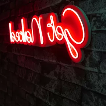 Decoratiune luminoasa LED, Get Naked, Benzi flexibile de neon, DC 12 V, Rosu imagine