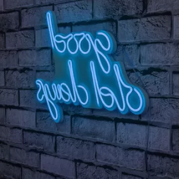 Decoratiune luminoasa LED, Good Old Days, Benzi flexibile de neon, DC 12 V, Albastru imagine