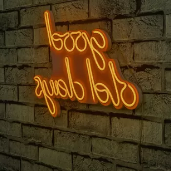 Decoratiune luminoasa LED, Good Old Days, Benzi flexibile de neon, DC 12 V, Galben imagine