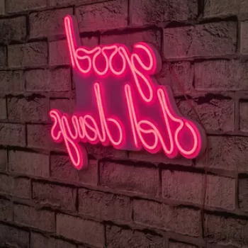 Decoratiune luminoasa LED, Good Old Days, Benzi flexibile de neon, DC 12 V, Roz imagine