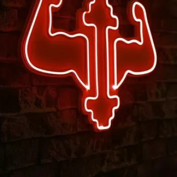 Decoratiune luminoasa LED, Gym Dumbbells WorkOut, Benzi flexibile de neon, DC 12 V, Rosu imagine