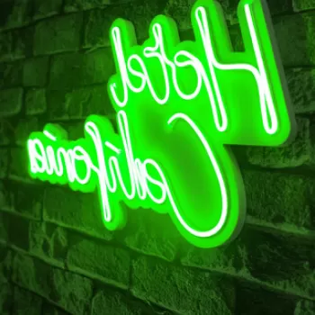 Decoratiune luminoasa LED, Hotel California, Benzi flexibile de neon, DC 12 V, Verde imagine