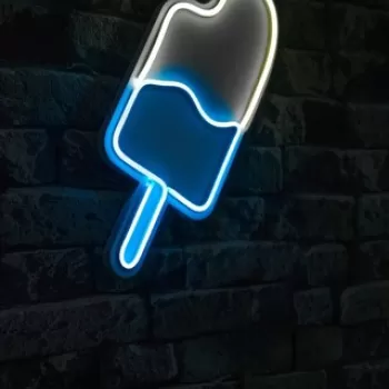 Decoratiune luminoasa LED, Ice Cream, Benzi flexibile de neon, DC 12 V, Alb / Albastru imagine