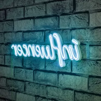 Decoratiune luminoasa LED, Influencer, Benzi flexibile de neon, DC 12 V, Albastru imagine