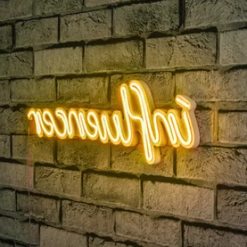 Decoratiune luminoasa LED, Influencer, Benzi flexibile de neon, DC 12 V, Galben imagine