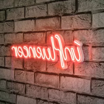Decoratiune luminoasa LED, Influencer, Benzi flexibile de neon, DC 12 V, Rosu imagine