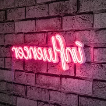 Decoratiune luminoasa LED, Influencer, Benzi flexibile de neon, DC 12 V, Roz imagine